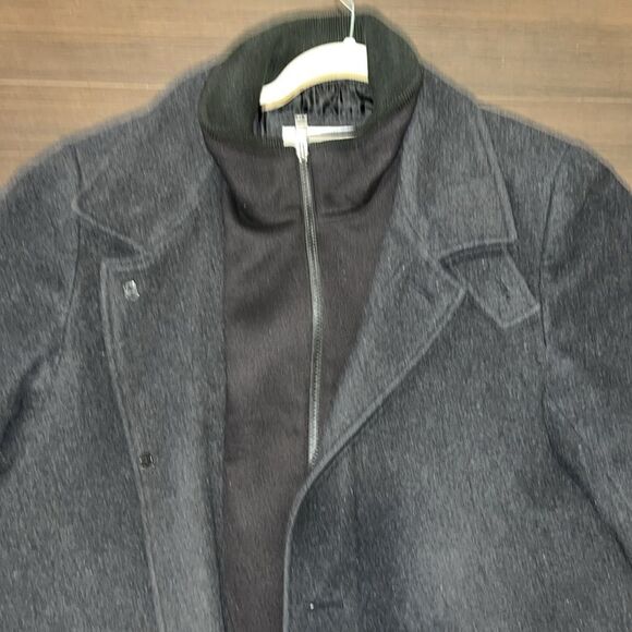 CALVIN KLEIN Men’s Classic Fit Gray Wool Blend Overcoat, 38R - Picture 7 of 13